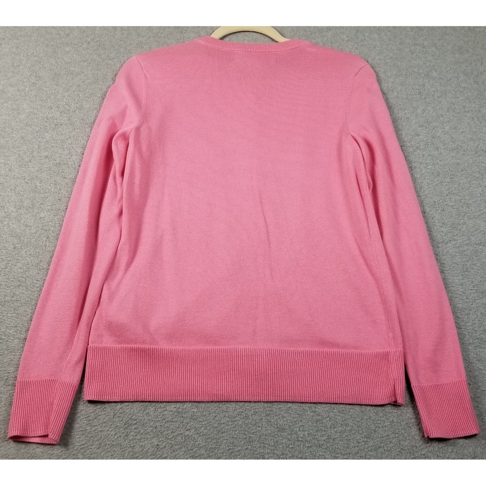 Amazon Essentials Cardigan Sweater Womens Medium M Pink Button Up Crew Neck Knit - Picture 2 of 10